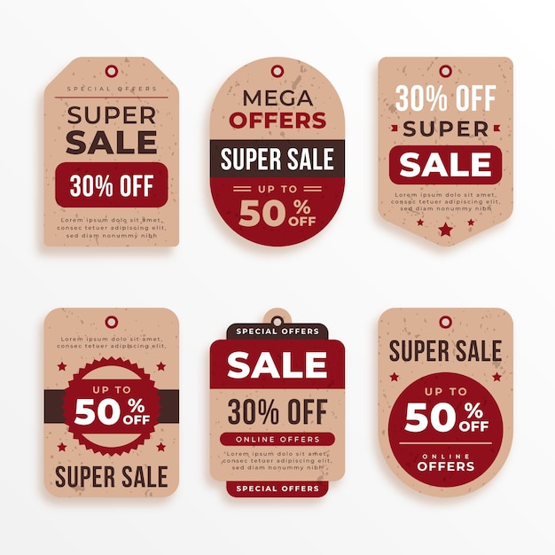 vintage sale tag collection