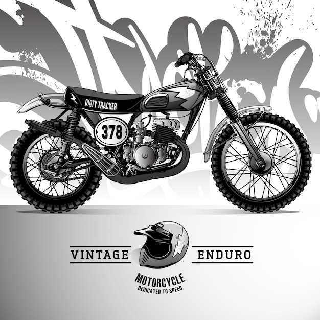 Manifesto motociclistico vintage scrambler