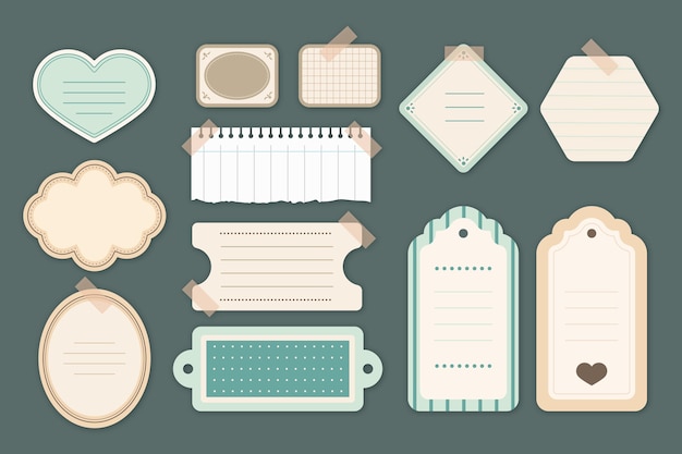 Vector vintage scrapbook paper collection