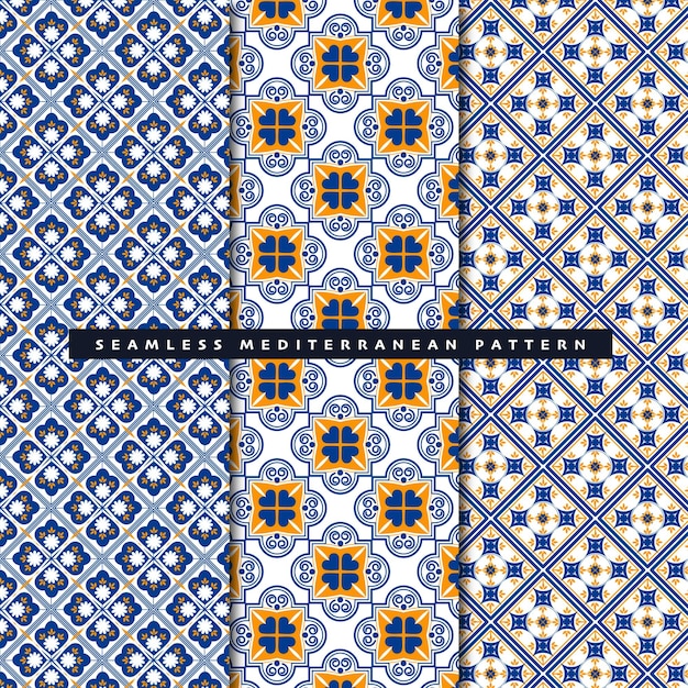 vintage seamless mediterranean tile pattern decorative background