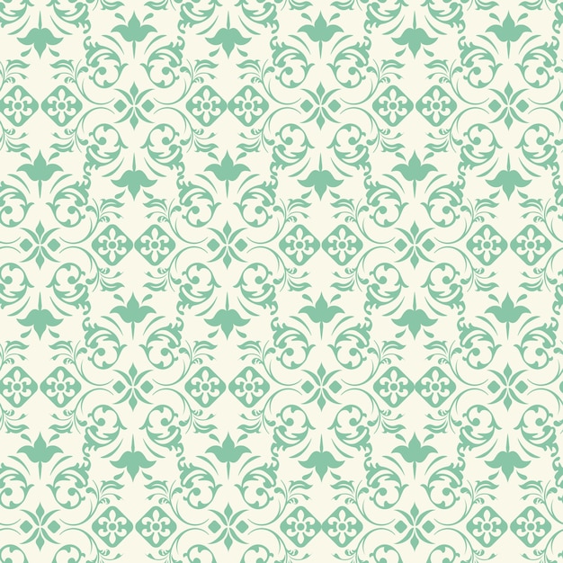 Vector vintage seamless pattern damask vector background