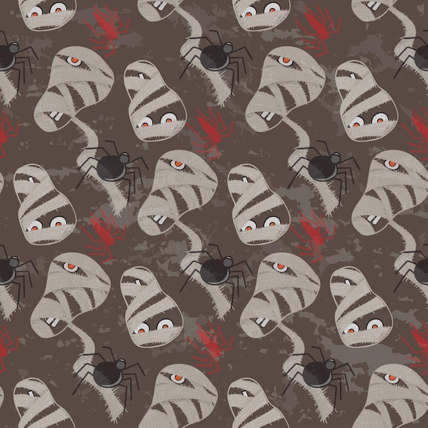 Vector vintage seamless pattern for halloween party