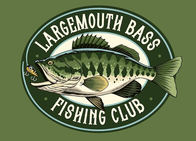 Largemouth Bass 의 빈티지 셔츠 디자인