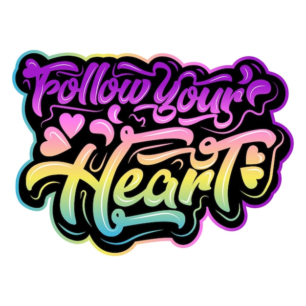 Illustrazione di slogan vintage con arcobaleno di colori pastello