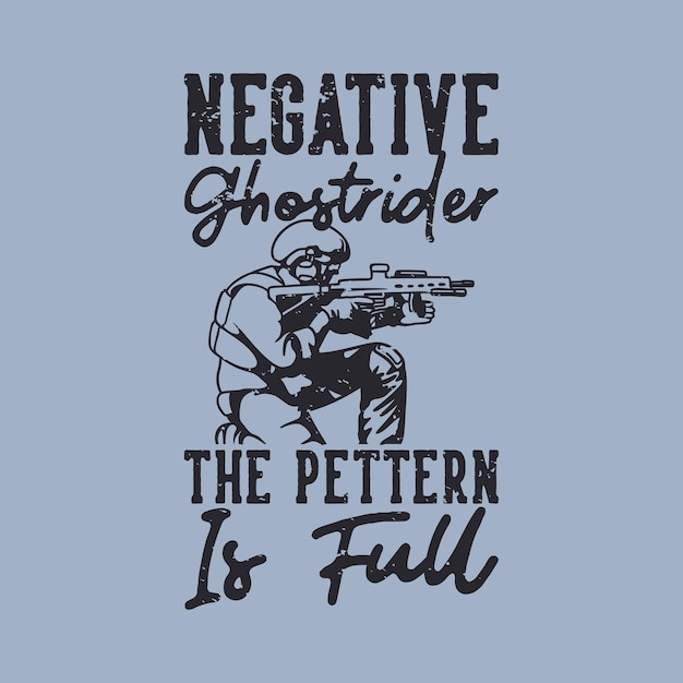 Vintage slogan typografie negatieve spookrijder de pettern is vol