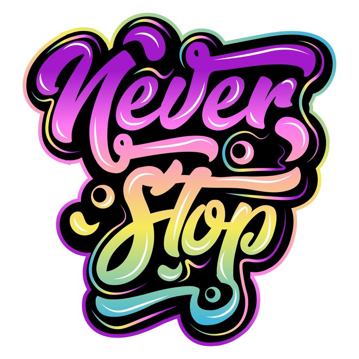 Vector vintage sloganillustratie met pastelkleurenregenboog
