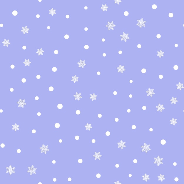 Vintage snowflakes seamless pattern layout