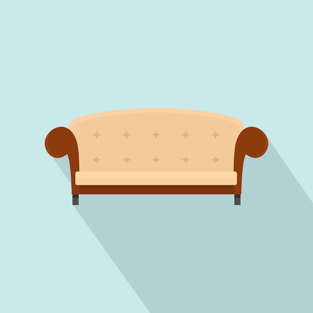 Vintage sofa icon Flat illustration of vintage sofa vector icon for web design