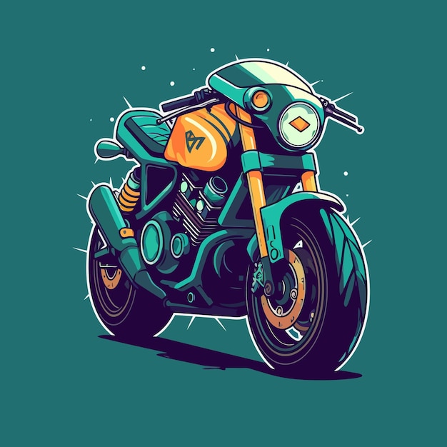 Vintage sports motorbike icon vector illustration for tshirt