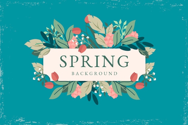 Vector vintage spring background theme