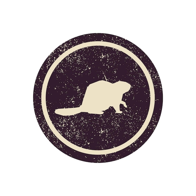 Vector vintage squirrel animal logo icon design vector