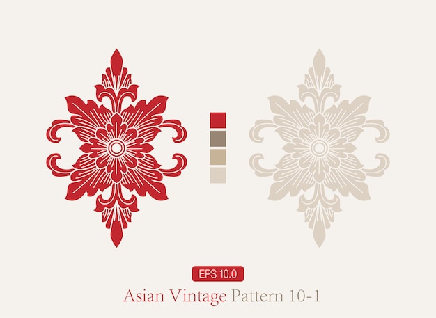 Vector vintage star shape vine floral vector decorative design element isolated on white background