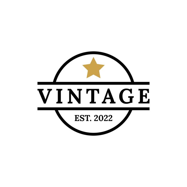 Vector vintage ster logo ontwerp