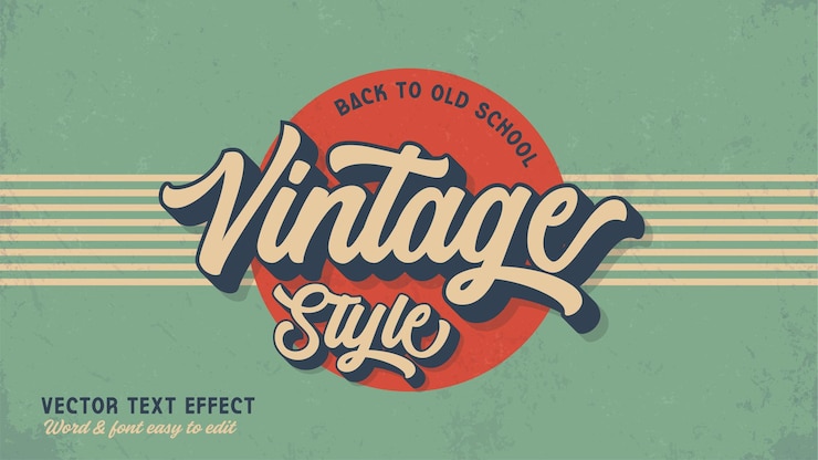 Vector vintage stijl teksteffect