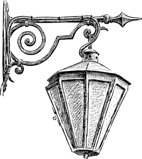 Vector vintage streetlamp