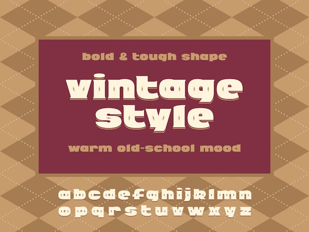 Vintage style bold font with decorative elements