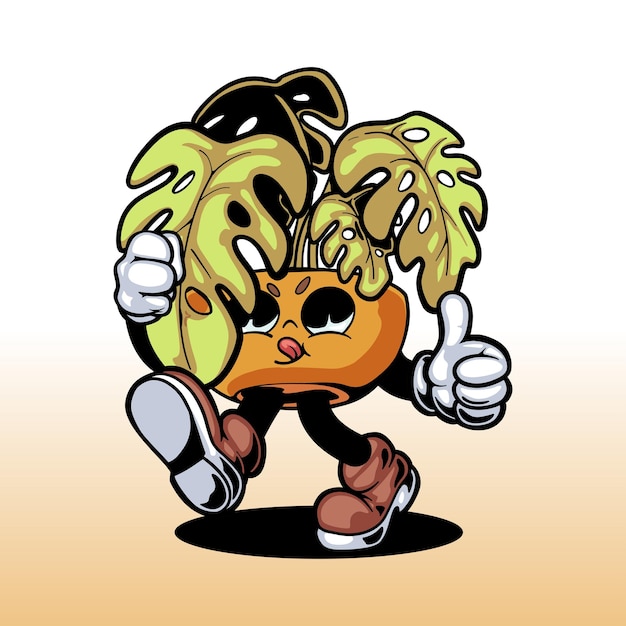 빈타지 스타일 만화 캐릭터 식물  ⁇ 비  ⁇ 화