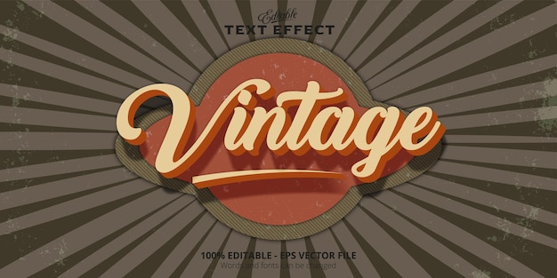 Vintage style editable text effect