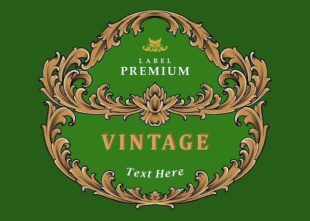 Vector vintage style packaging necessities label