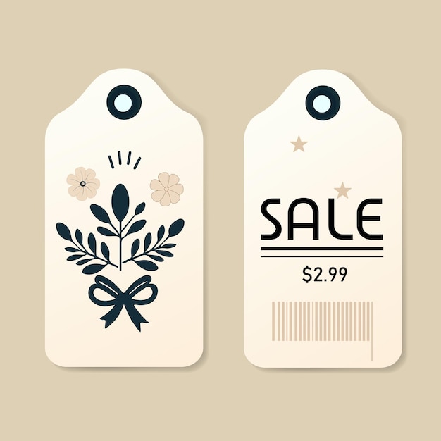 Vector vintage style sale tags template design