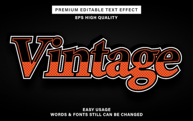 Vintage style text effect