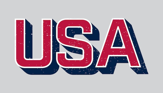 Vector vintage style text usa