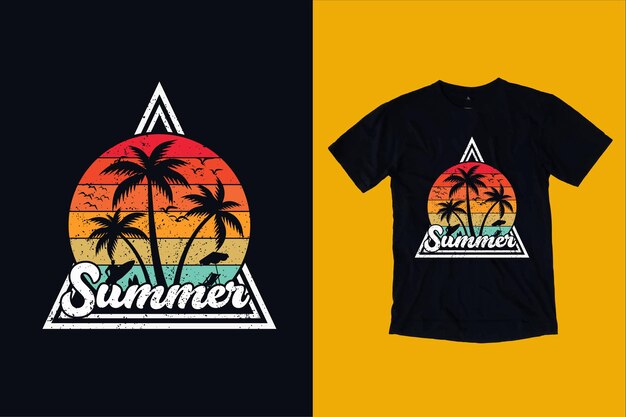 Premium Vector | Vintage summer tshirt design