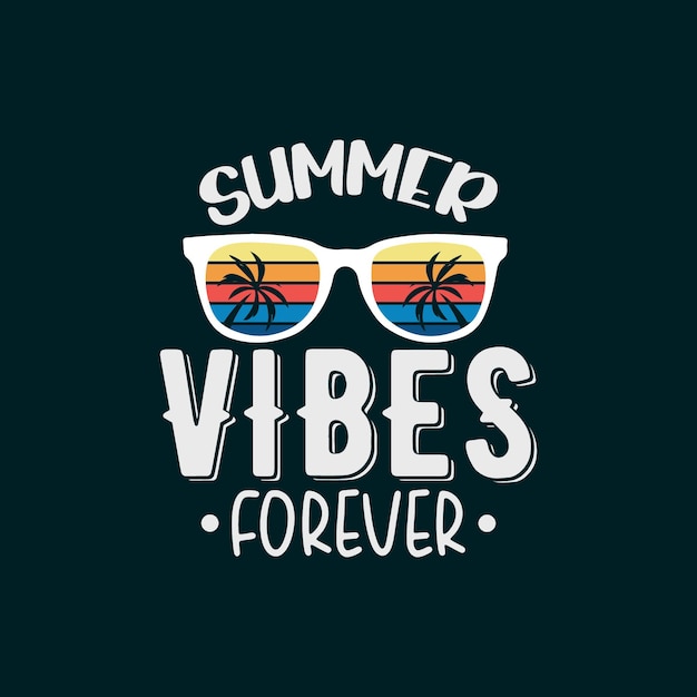 Vintage summer vibes forever typography t shirt