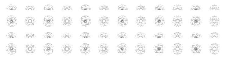 Vector vintage sunbeam collection retro sunburst vector icon set sunb