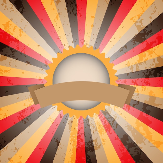 Vector vintage sunburst background