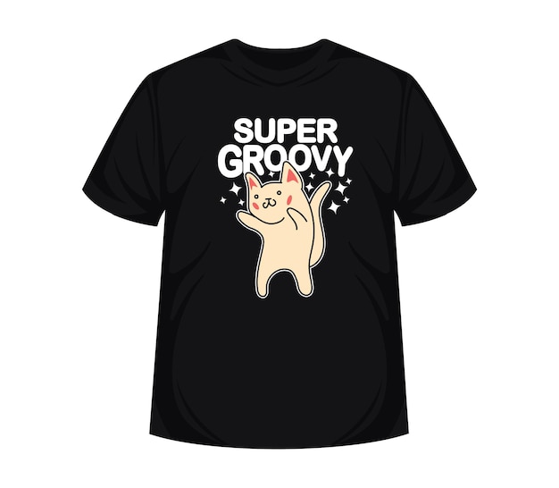 Vintage Super Groovy 80s Kawaii Cats Dance