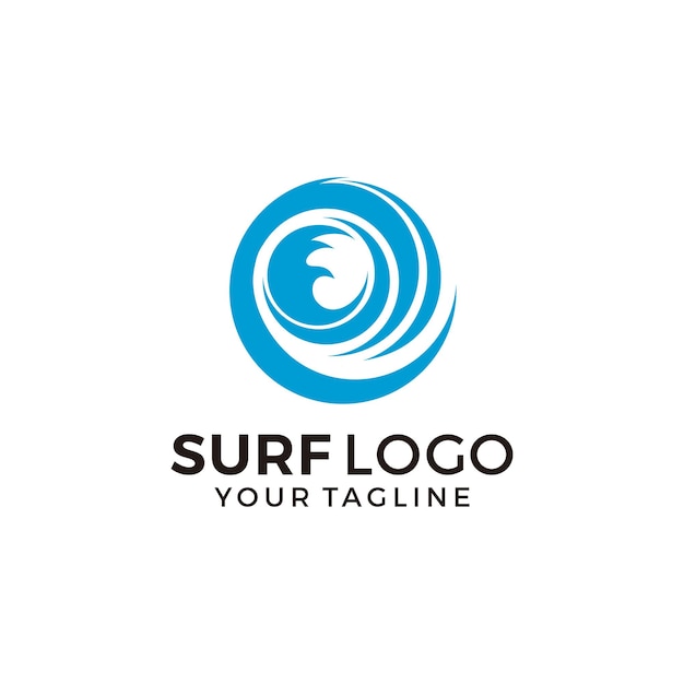 Modello di logo surf vintage surf badge