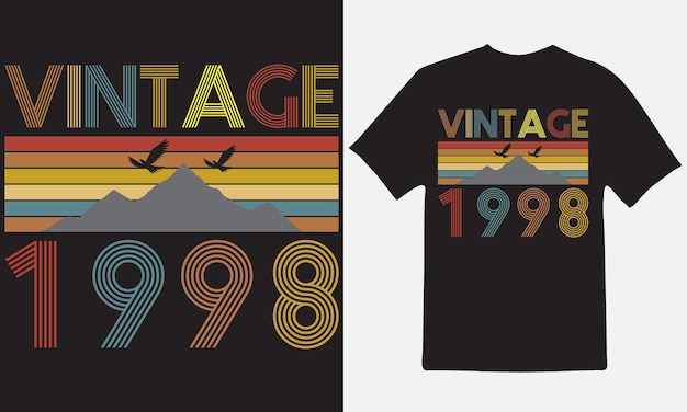 Vector vintage t - shirt that has the words vintage on it