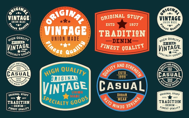 Vintage t-shirt typography design tag