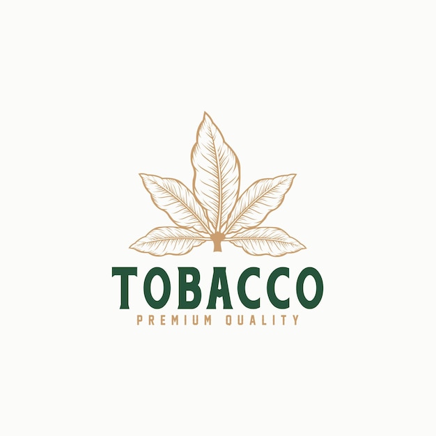 Vintage tabakslogo-ontwerpinspiratie voor tabaksboerderij