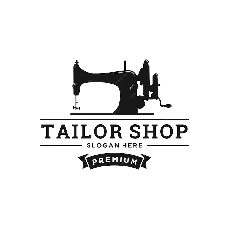 Premium Vector | Vintage tailor shop logo design