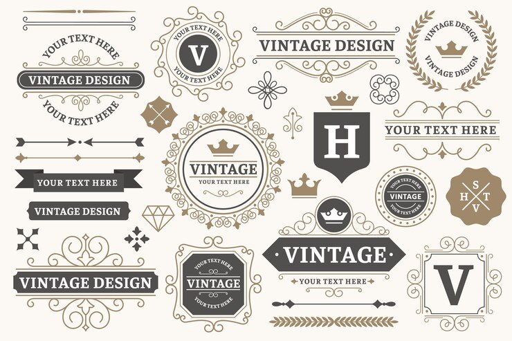 Vector vintage tekenframes.