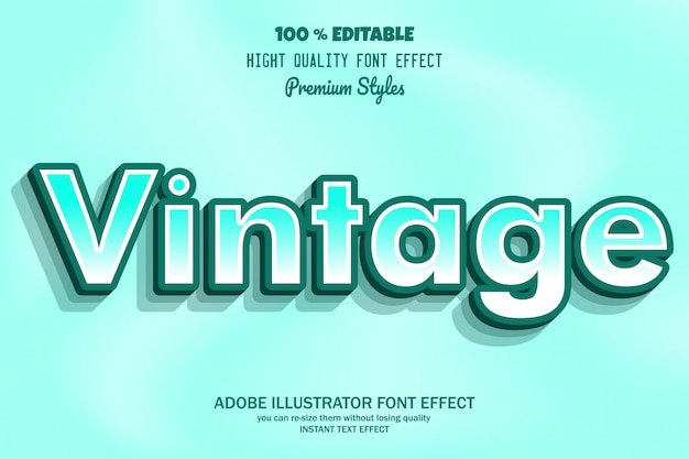 vintage tekst, lettertype-effect