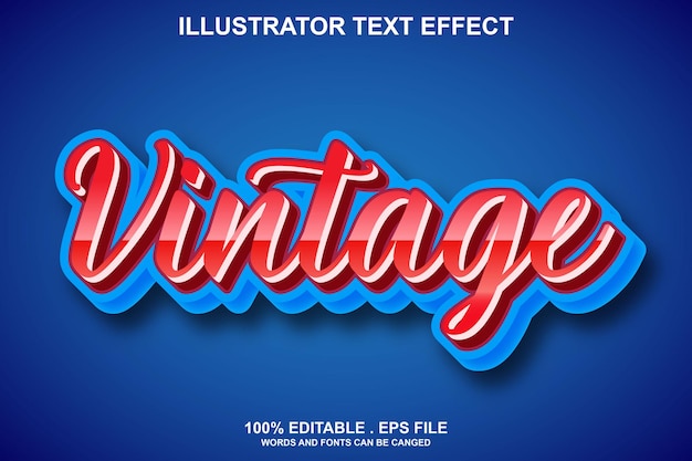 Vector vintage teksteffect bewerkbaar