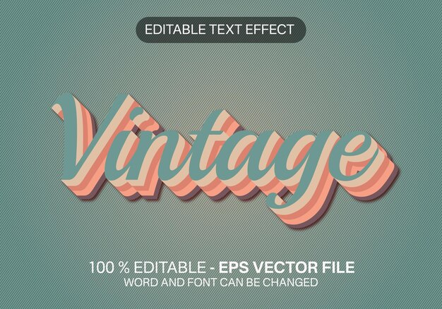 Vector vintage teksteffect illustrator
