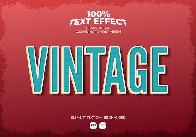 Vintage teksteffect
