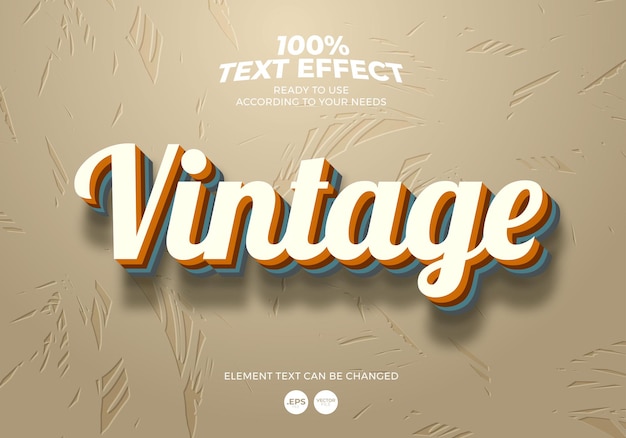 Vintage teksteffect