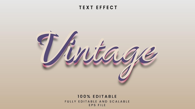 Vector vintage teksteffect