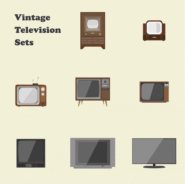 Vintage television sets