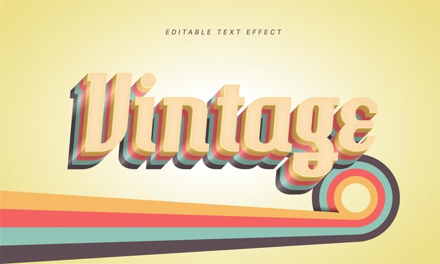 Vector vintage text effect generator vector mockup