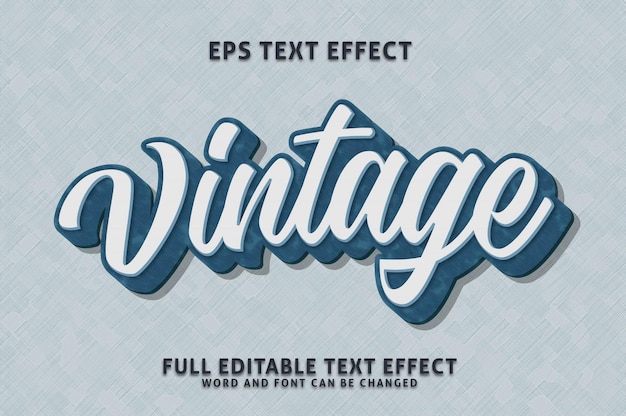 Vector vintage text effect premium vectors