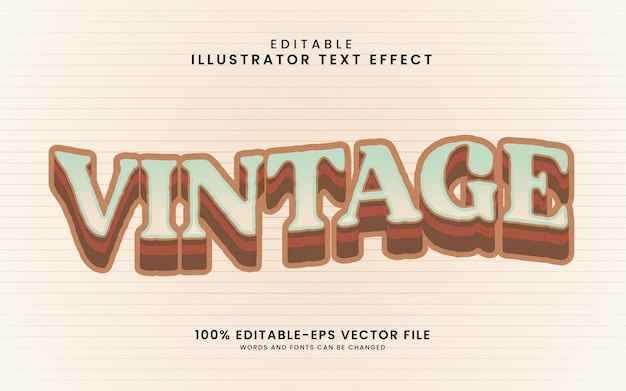 Vector vintage text effect