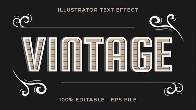 Vector vintage text effect