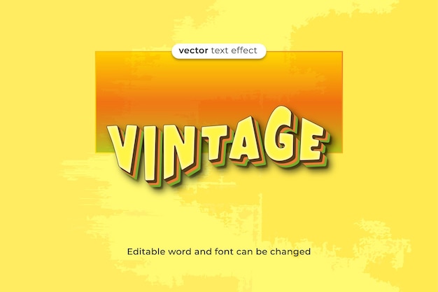 Vector vintage text effect