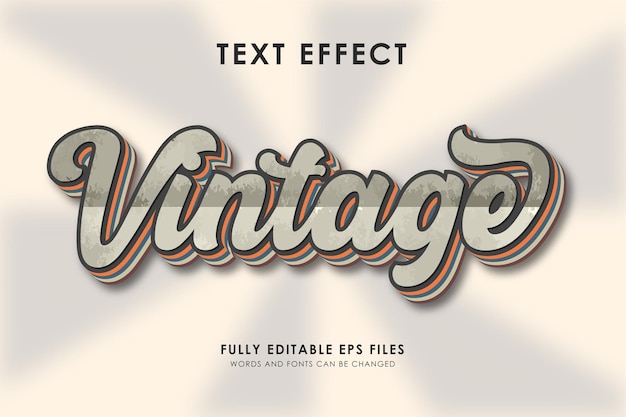 Vector vintage text effect